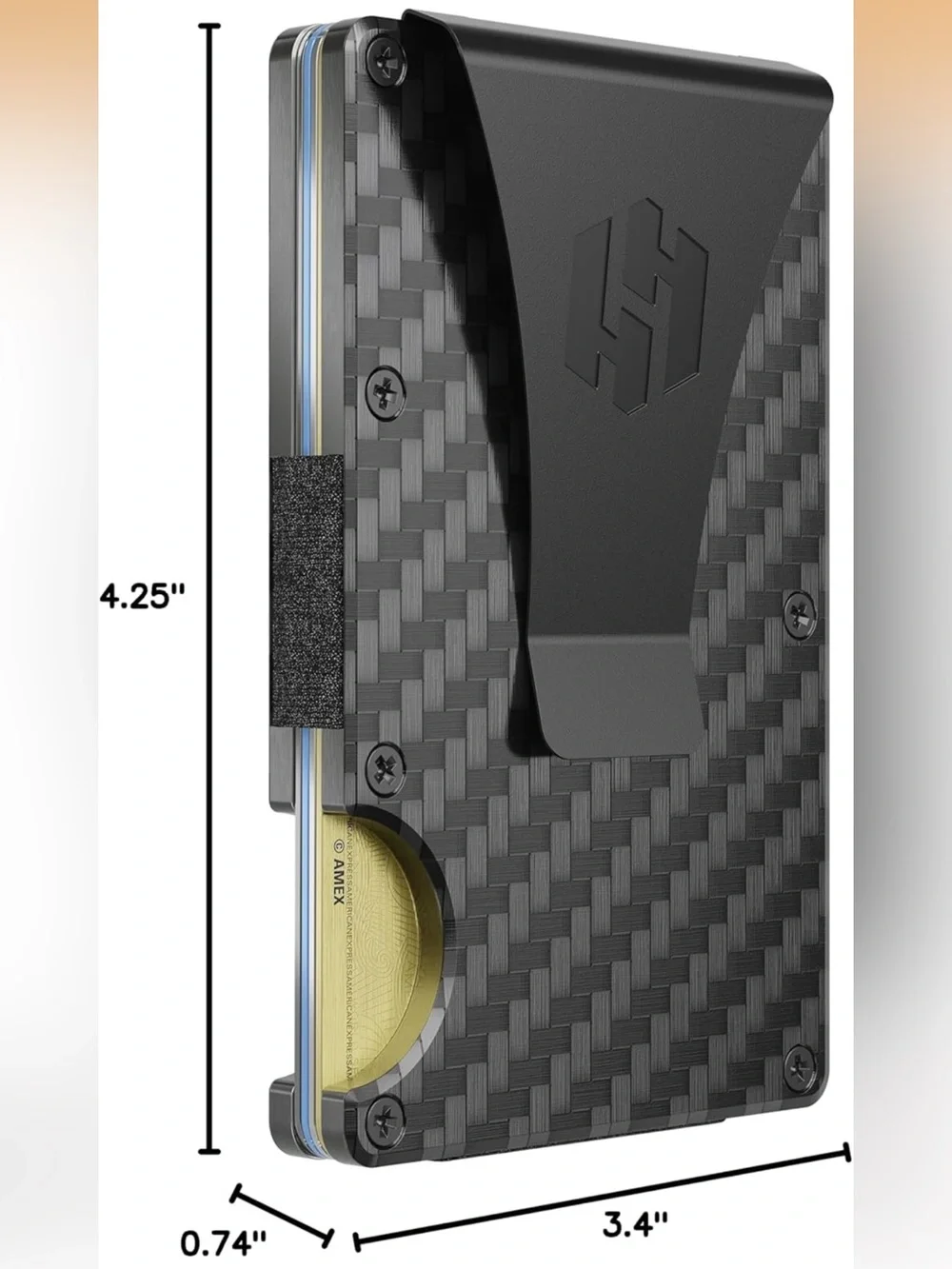 RFID Men’s Carbon Fiber Wallet with Money Clip